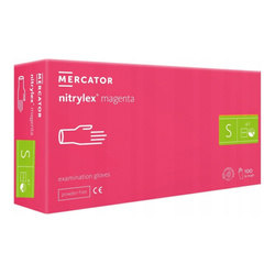 MERCATOR Nitrylex Magenta Rękawiczki jednorazowe nitrylowe różowe 100 szt.