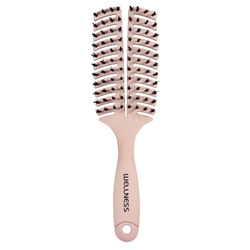 WELLNESS PREMIUM PRODUCTS szczotka do włosów płaska różowa z włosiem dzika - medium