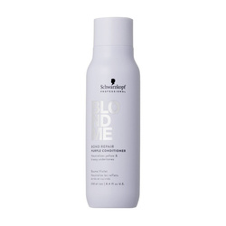 SCHWARZKOPF BLONDME Bond Repair Purple Neutralizująca odżywka do włosów siwych i blond 250 ml
