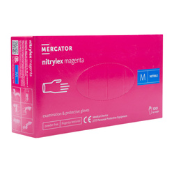 MERCATOR Nitrylex Magenta Rękawiczki jednorazowe nitrylowe różowe 100 szt.