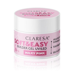 CLARESA Żel budujący soft&easy gel milky pink 12g