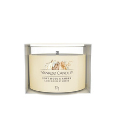 YANKEE CANDLE Soft Wool & Amber świeca mini